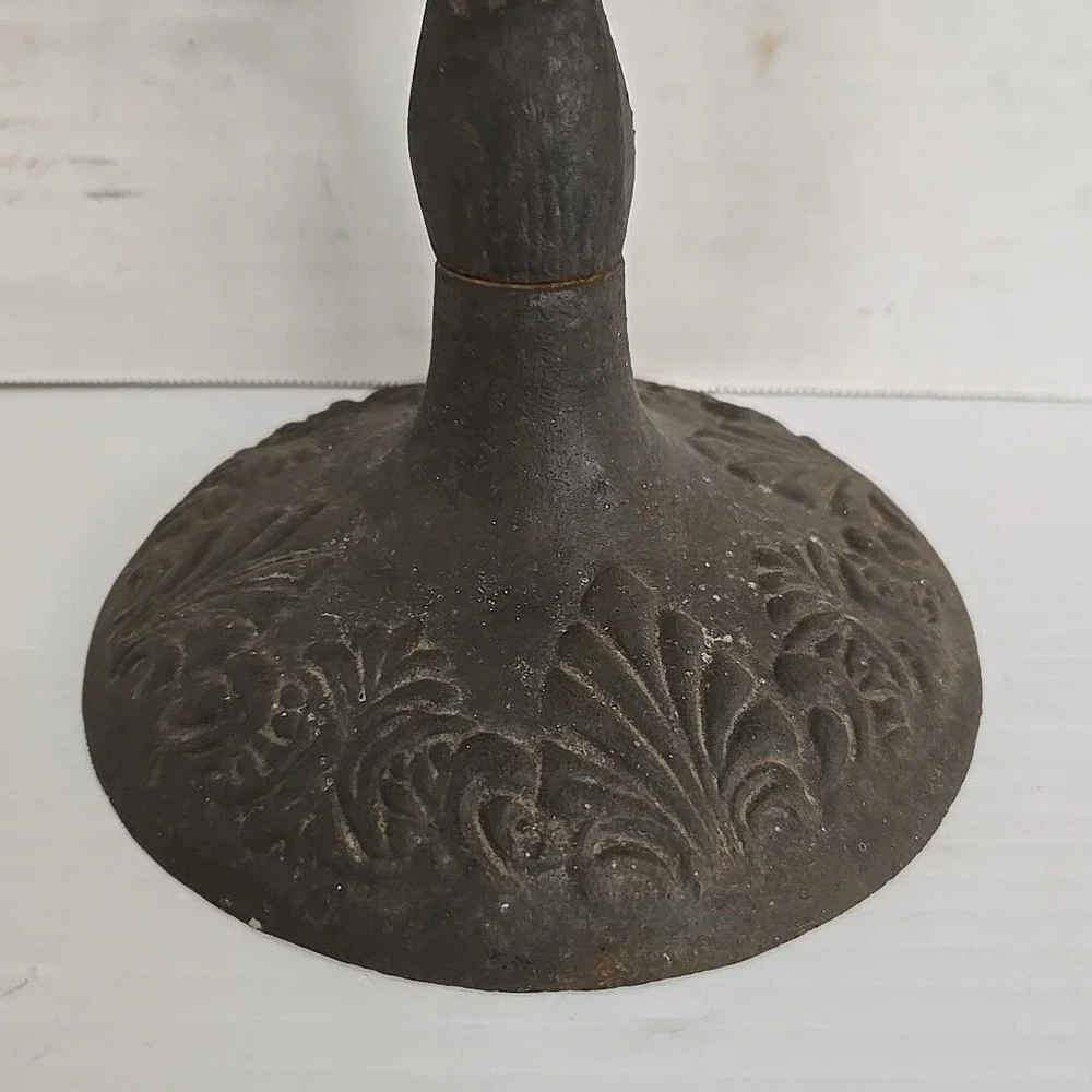 Antique Cast Iron Bell‎ on Stand 13 1/2